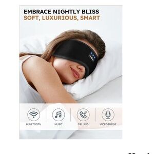 Sleep Headphones Bluetooth 5.4 Headband Sleeping Eye Mask for Men or Women